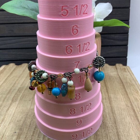 Premier Designs Vintage Multi Colors Beaded Silver Tone Bracelet - Picture 5 of 7